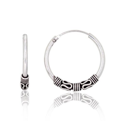 Silver earrings-rings