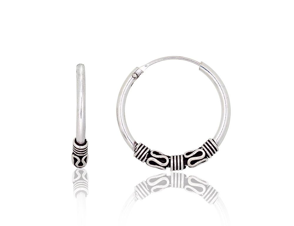 Silver earrings-rings