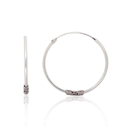 Silver earrings-rings