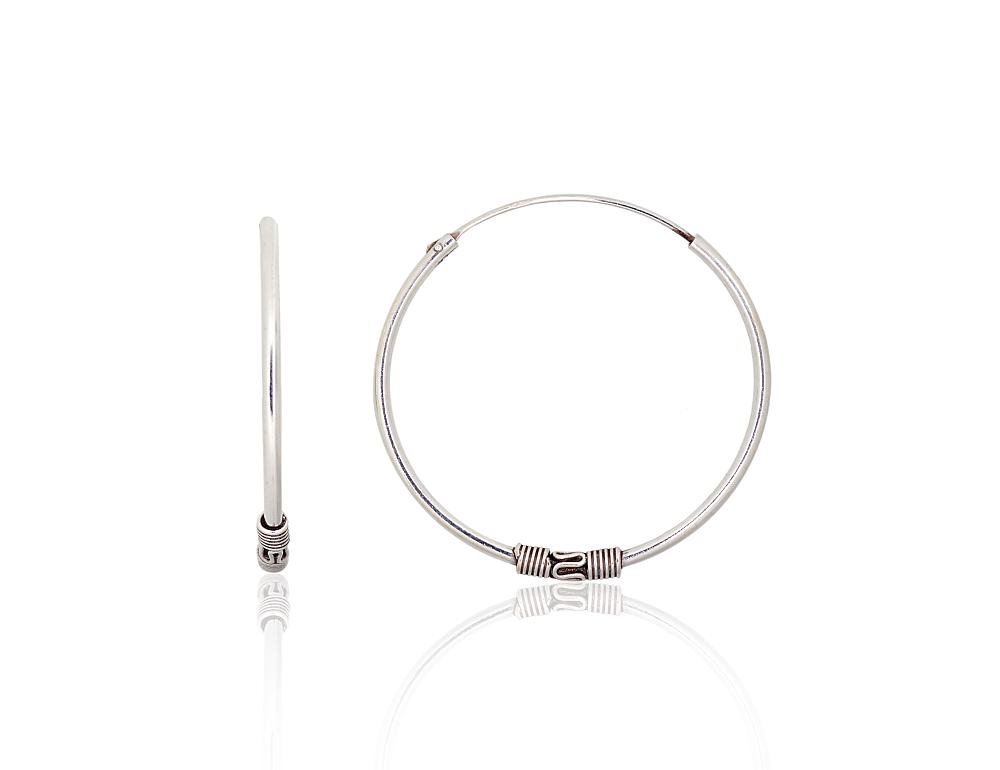 Silver earrings-rings