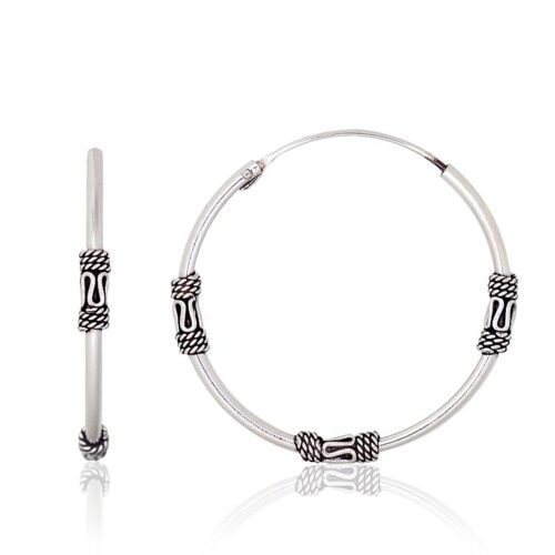 Silver earrings-rings