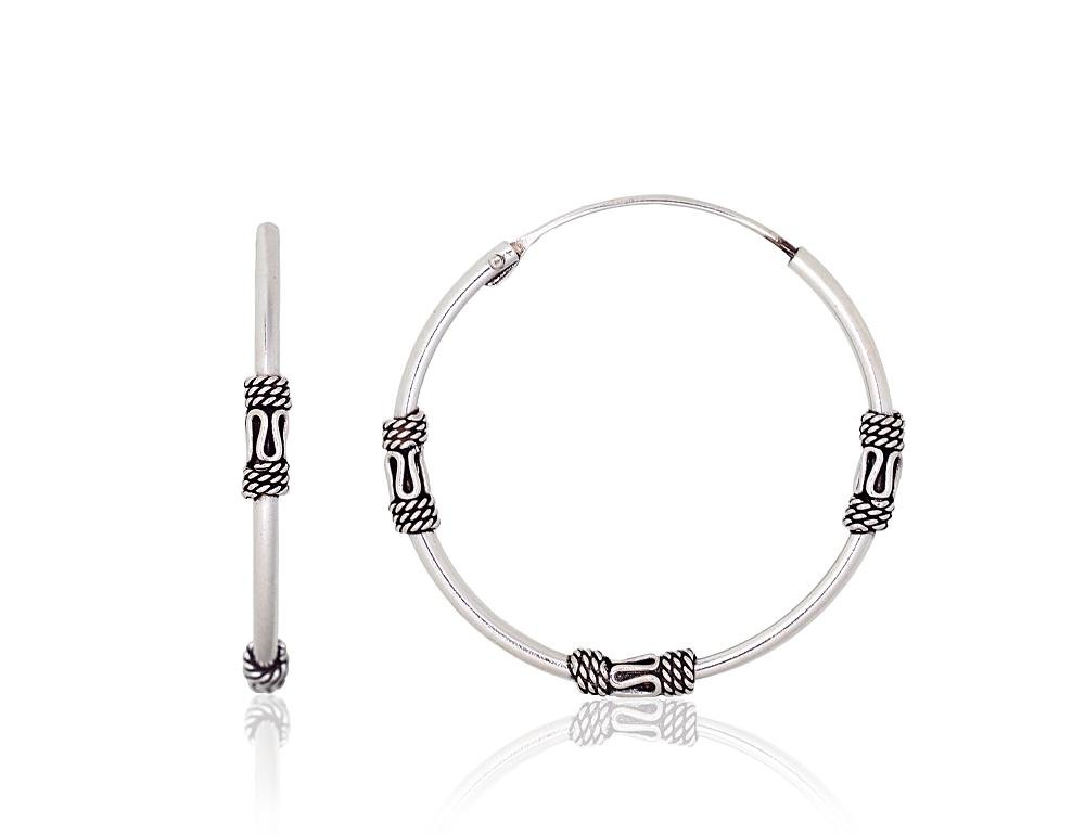 Silver earrings-rings