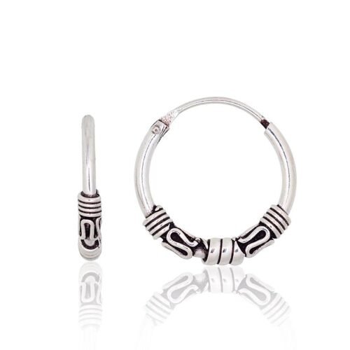 Silver earrings-rings