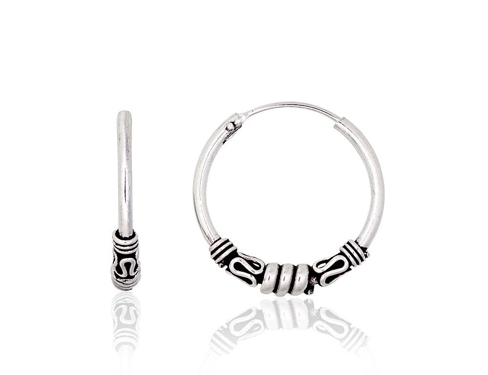 Silver earrings-rings