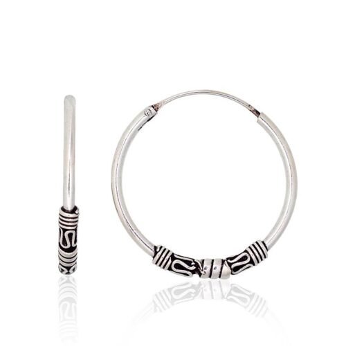Silver earrings-rings