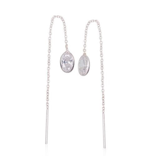 Silver earrings with Zirkons