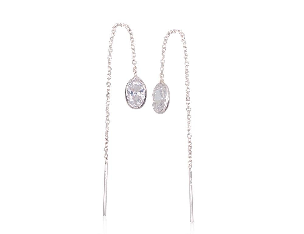 Silver earrings with Zirkons