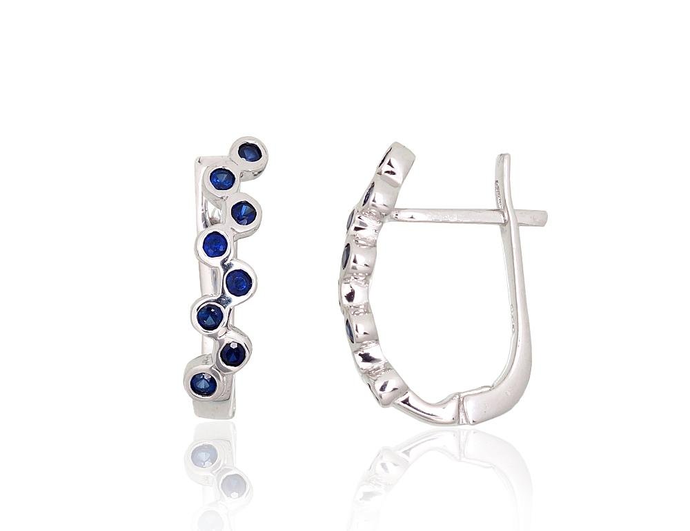 Silver earrings with Sapphire
