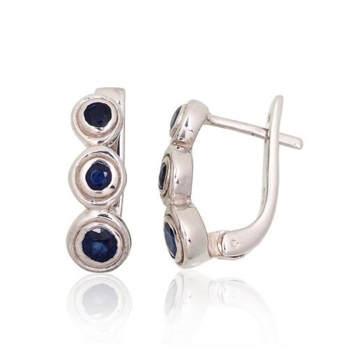 Silver earrings with Sapphire