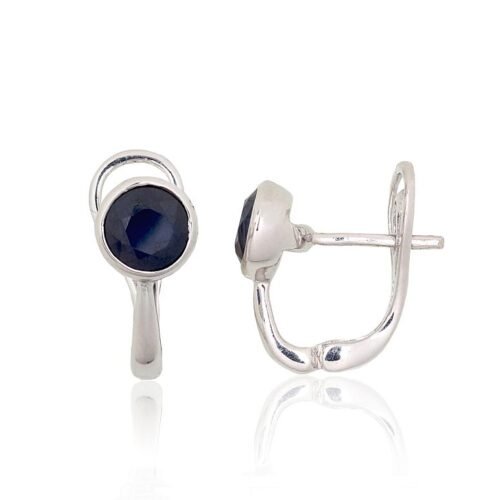Silver earrings with Sapphire