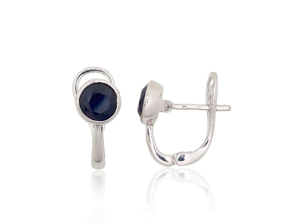 Silver earrings with Sapphire