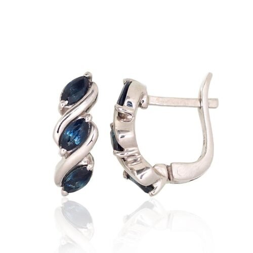 Silver earrings with Sapphire