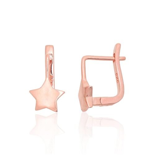 Silver earrings with 'english' lock