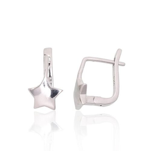 Silver earrings with 'english' lock