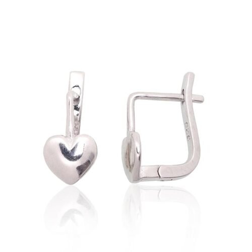 Silver earrings with 'english' lock