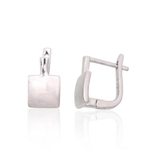 Silver earrings with 'english' lock