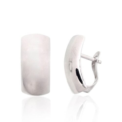 Silver earrings with 'english' lock