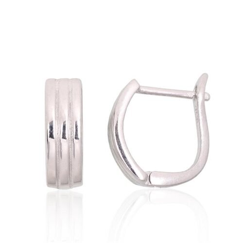 Silver earrings with 'english' lock
