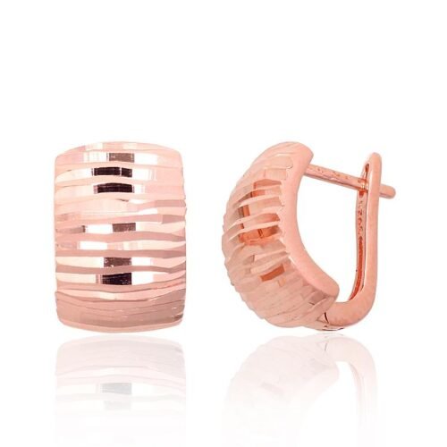 Silver earrings with 'english' lock
