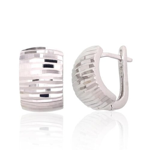 Silver earrings with 'english' lock
