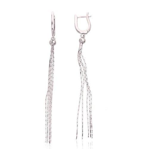 Silver earrings with 'english' lock