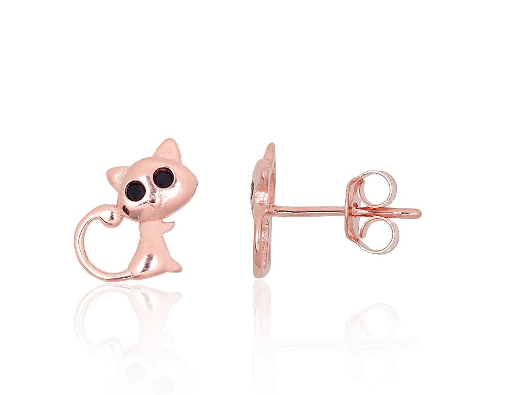Silver stud earrings with Zirkons