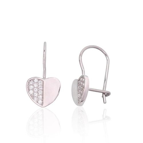Silver hook earrings with Zirkons