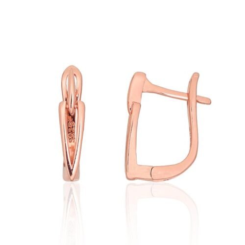 Silver earrings with 'english' lock