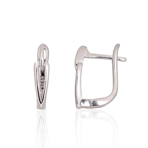 Silver earrings with 'english' lock
