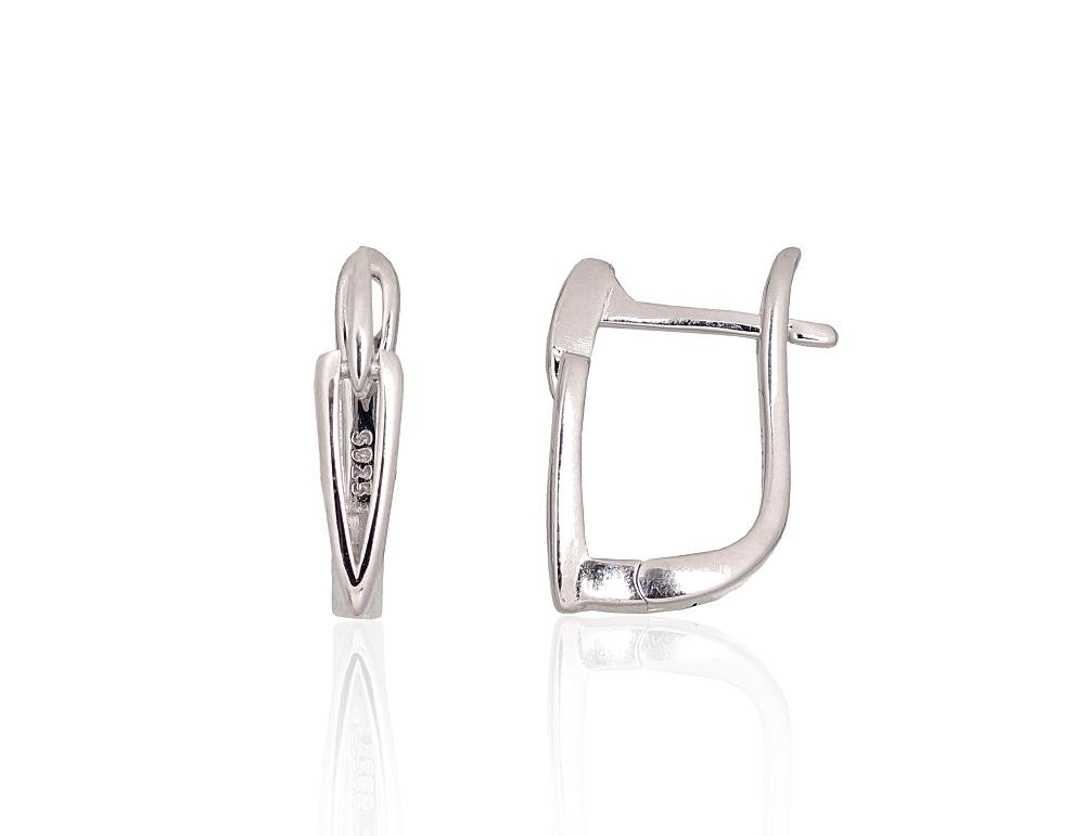 Silver earrings with 'english' lock