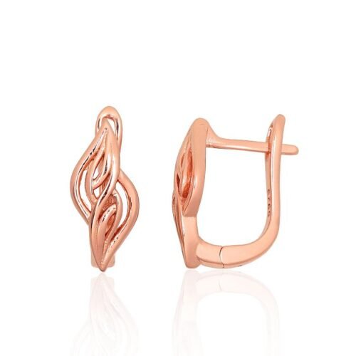 Silver earrings with 'english' lock