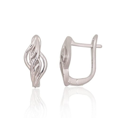 Silver earrings with 'english' lock