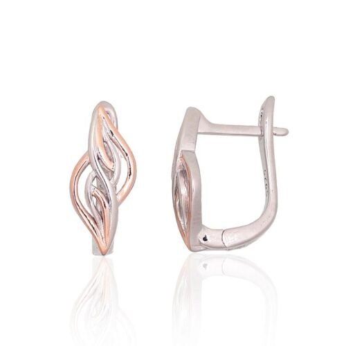 Silver earrings with 'english' lock