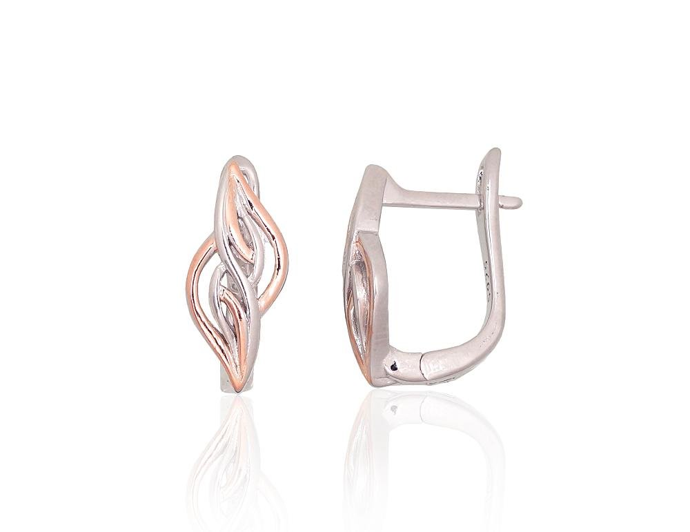 Silver earrings with 'english' lock