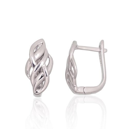 Silver earrings with 'english' lock