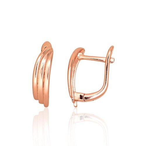 Silver earrings with 'english' lock