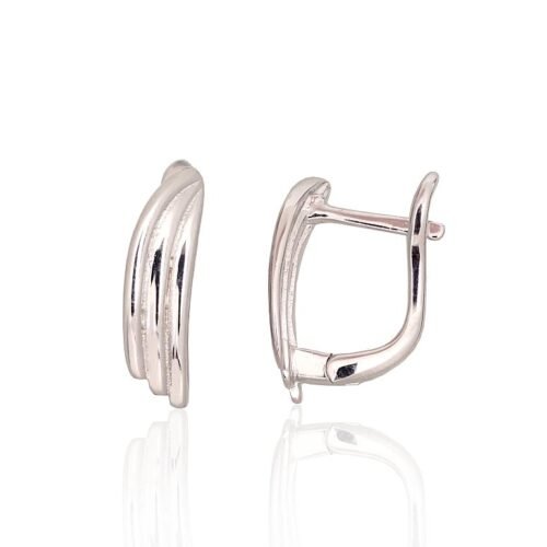 Silver earrings with 'english' lock