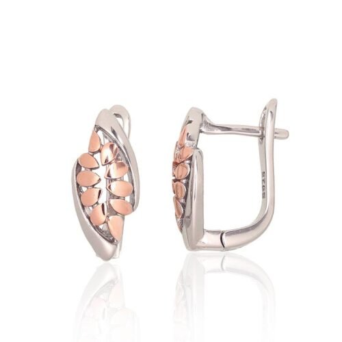 Silver earrings with 'english' lock