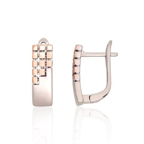 Silver earrings with 'english' lock