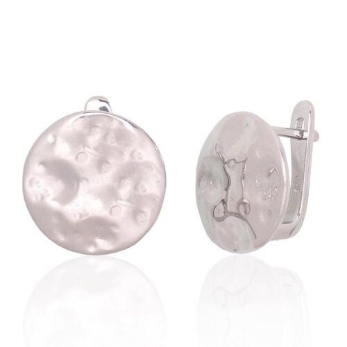 Silver earrings with 'english' lock