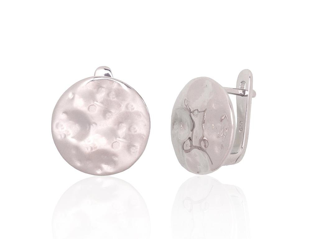 Silver earrings with 'english' lock