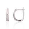 Silver earrings with 'english' lock with Zirkons