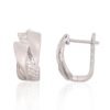 Silver earrings with 'english' lock with Zirkons