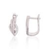 Silver earrings with 'english' lock with Zirkons