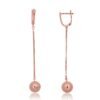 Silver earrings with 'english' lock