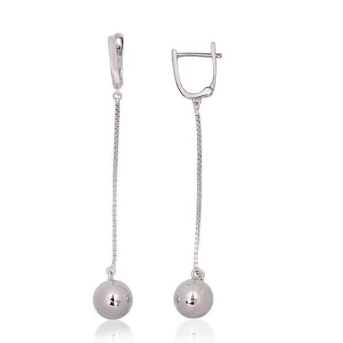 Silver earrings with 'english' lock