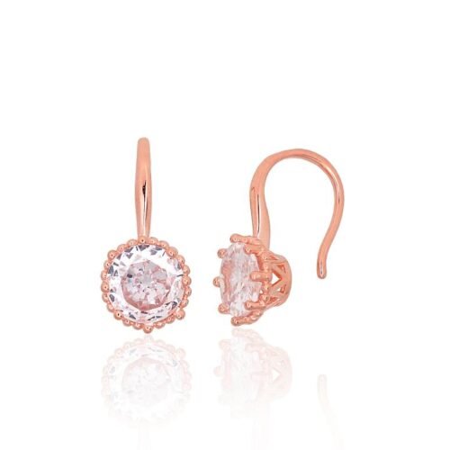 Silver hook earrings with Zirkons