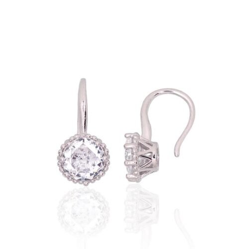 Silver hook earrings with Zirkons