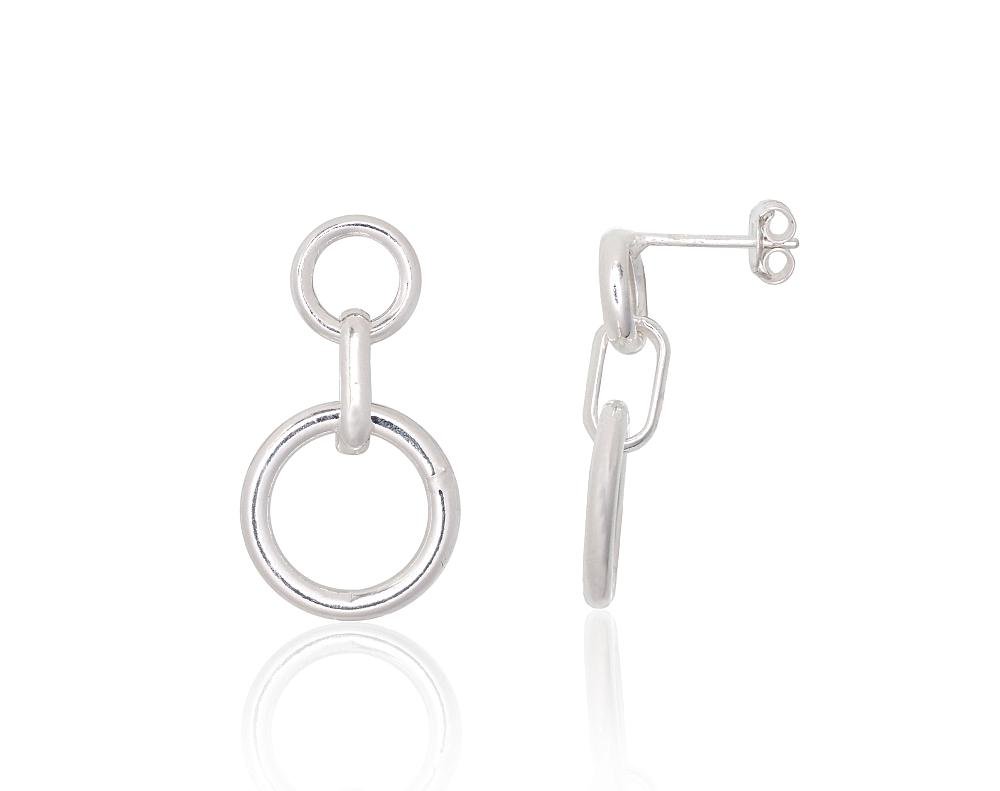 Silver stud earrings