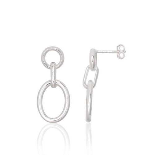 Silver stud earrings